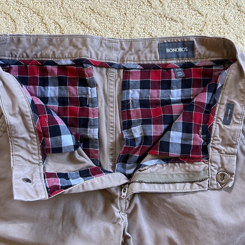 Men’s Bonobos straight leg chinos 31/32